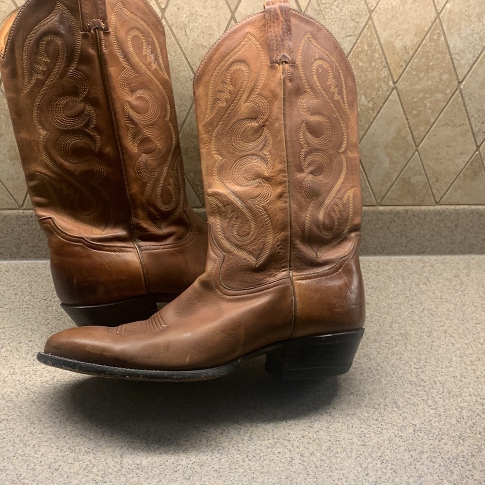 Very soft excellent condition Tony Lama leather Western boots 12D little wear - Picture 1 of 16